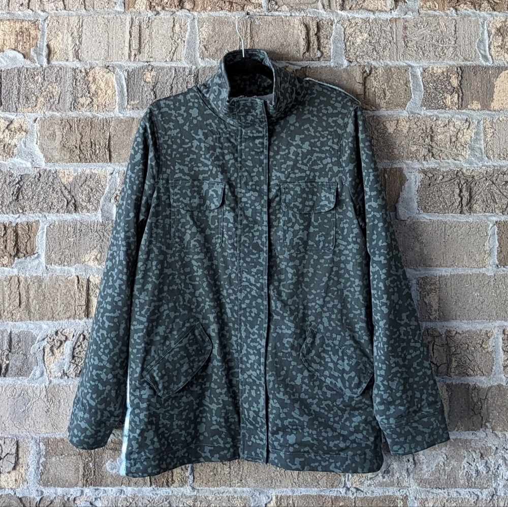 Carve Designs Ryder Military Canvas Jacket Size Small Knit Back